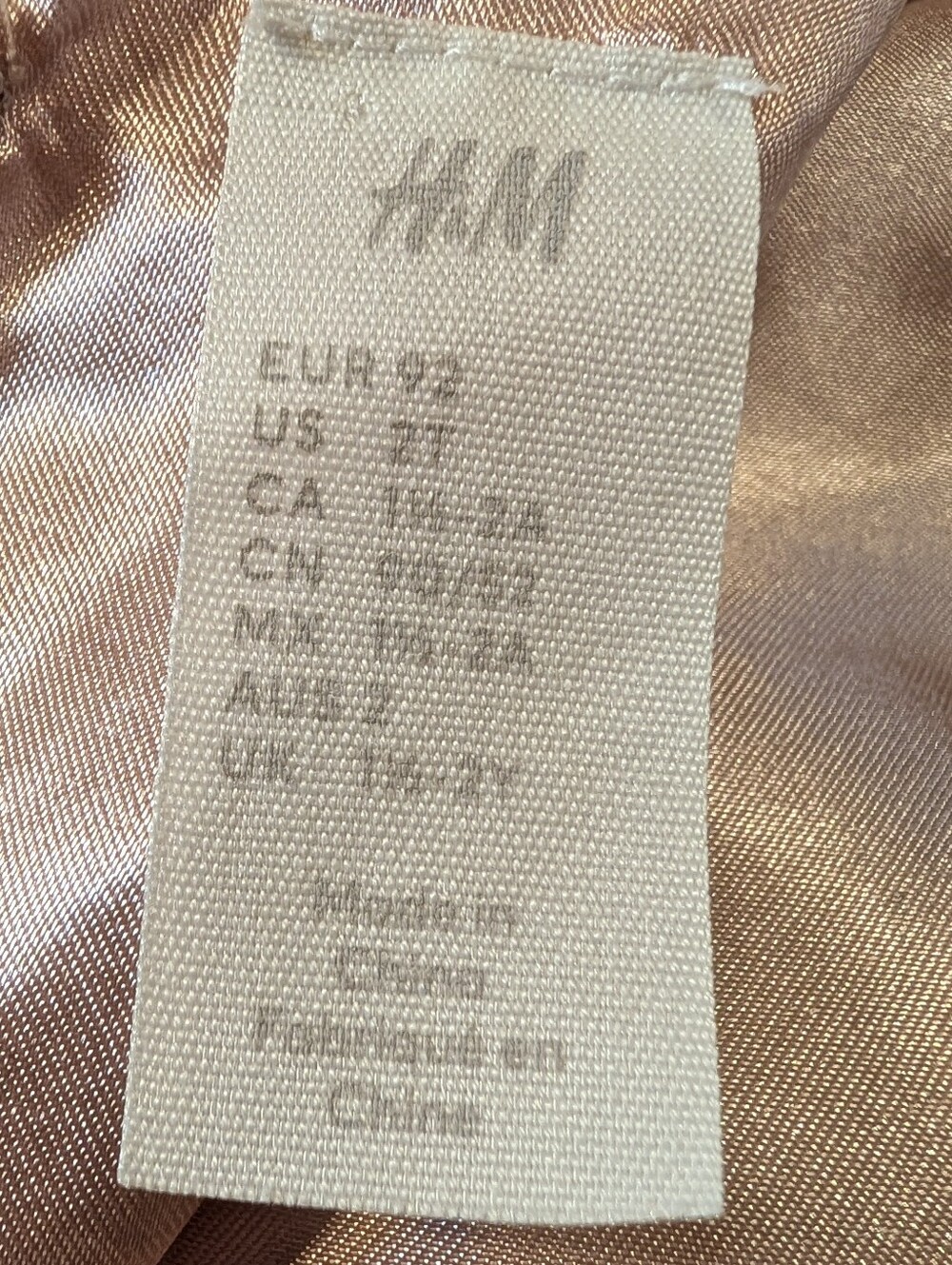 H&M Bow Detail Organza Dress Size 2T - Picture 8 of 8